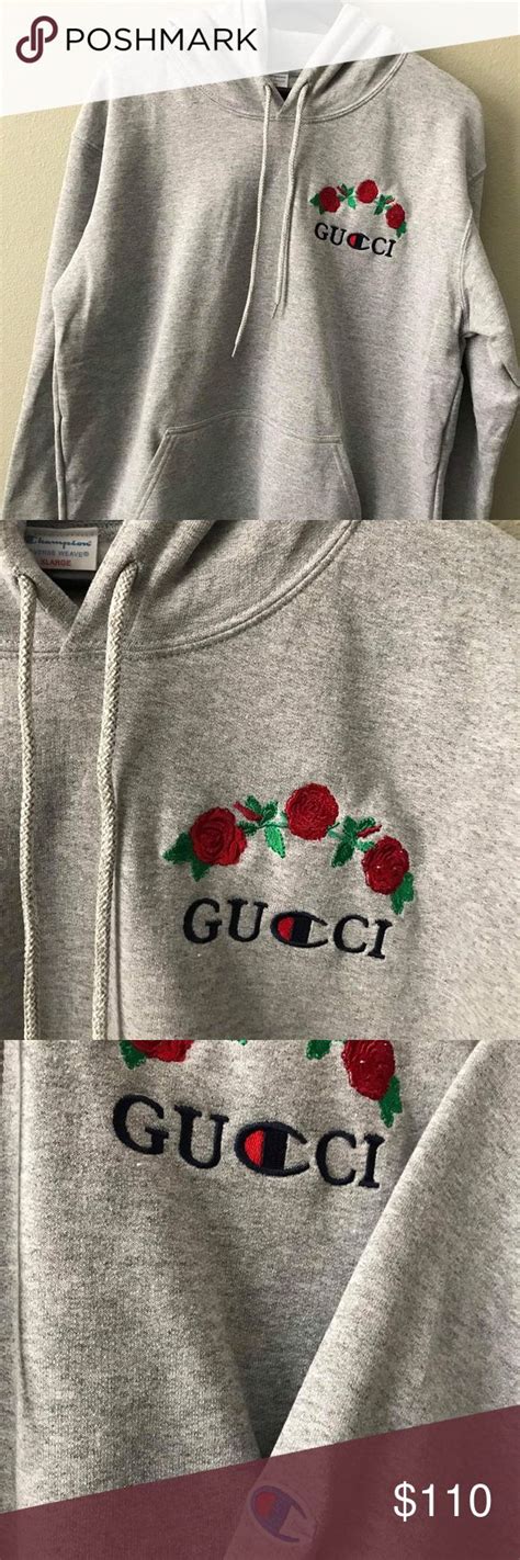 white gucci hoodie fake|gucci x champion hoodie real.